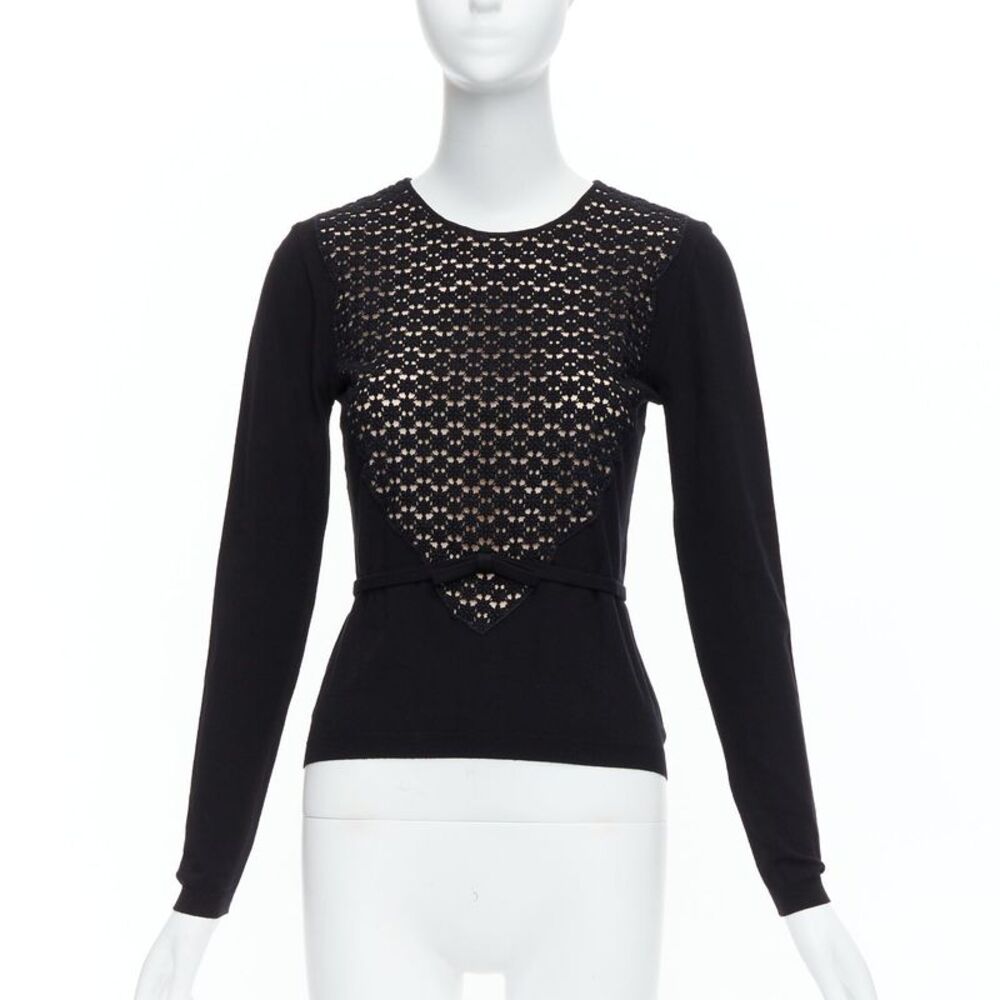 Giambattista Valli Overlay Bow Sweater